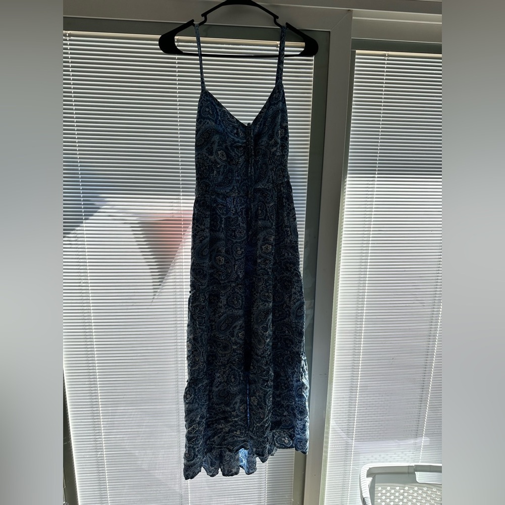 Hollister Navy Paisley Maxi Dress